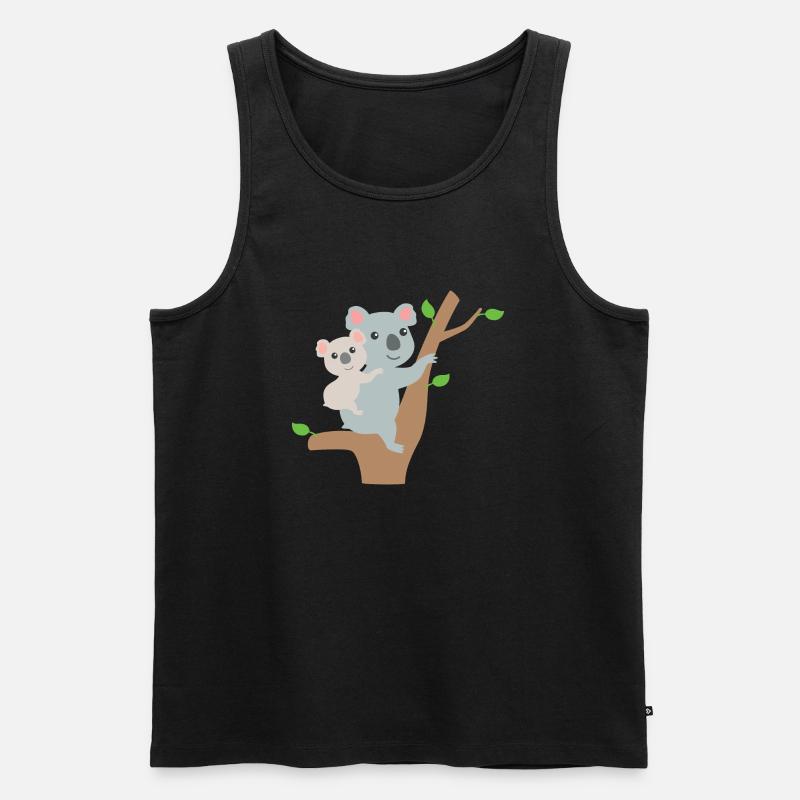 Koala Bären - Männer Premium Bio Tank Top - Schwarz