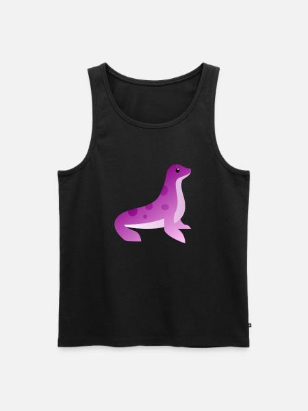 Rosa och lila ombre tätning - Ekologisk premium tanktopp herr - svart