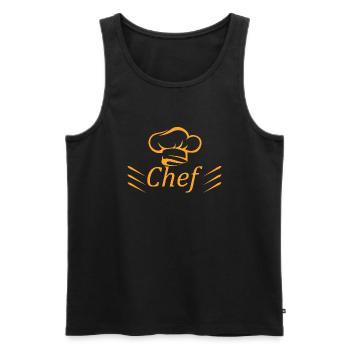 Cuisine cuisine cuisine cuisine Food Kitchen - Débardeur bio Premium Homme - noir - Devant - AI Model Male 178 light (178cm)