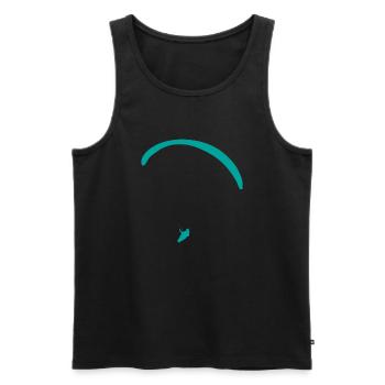 Paragliding Paragliding Paraglider Paraglider - Men's Premium Organic Tank Top - black - Front - AI Model Male 178 light (178cm)