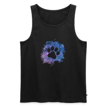 Paw Print Dog Paw Galaxy Dog Owners - Men's Premium Organic Tank Top - black - Front - Michal (187cm)
