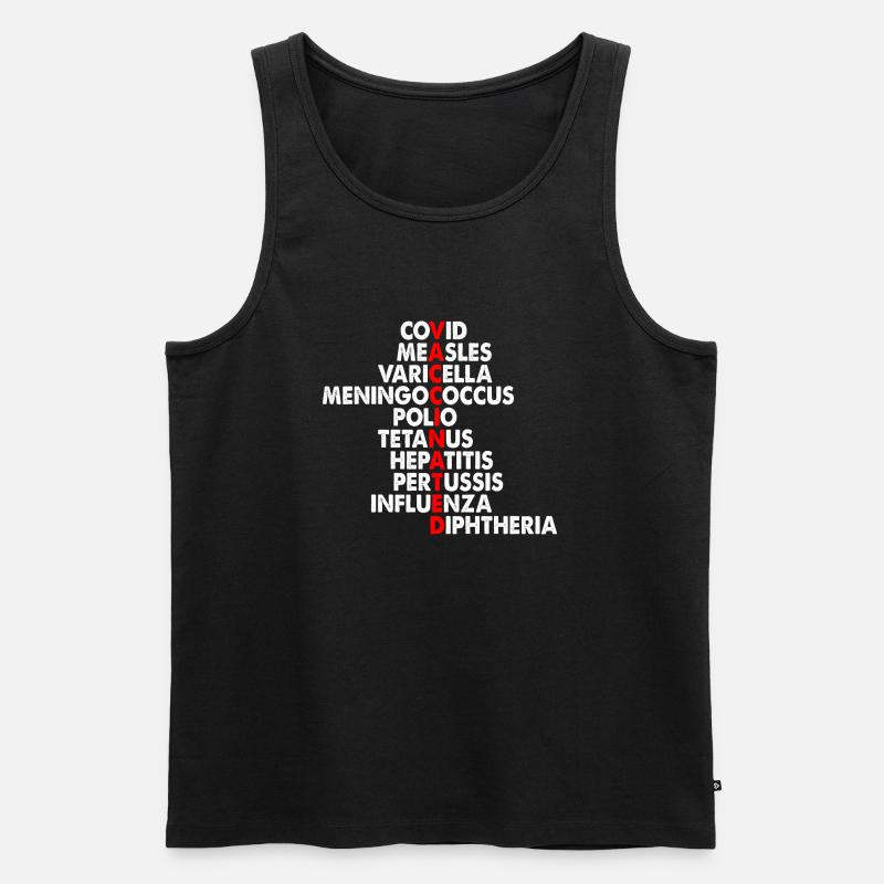 Impfstoff Wörter - Männer Premium Bio Tank Top - Schwarz