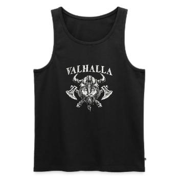 Valhalla Wikinger Odin nordische Mythologie - Männer Premium Bio Tank Top - Schwarz - Vorne - AI Model Male 178 light (178cm)