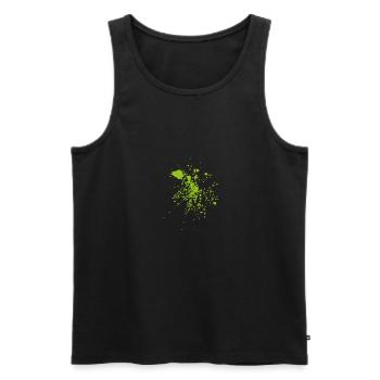 Colorsplash grün - Männer Premium Bio Tank Top - Schwarz - Vorne - Michal (187cm)