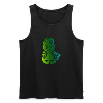 Maori Tiki Koru Polynesian Tribal Tattoo Geschenk - Männer Premium Bio Tank Top - Schwarz - Vorne - AI Model Male 178 light (178cm)