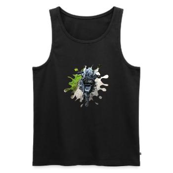 GS black - Men's Premium Organic Tank Top - black - Front - AI Model Male 178 light (178cm)