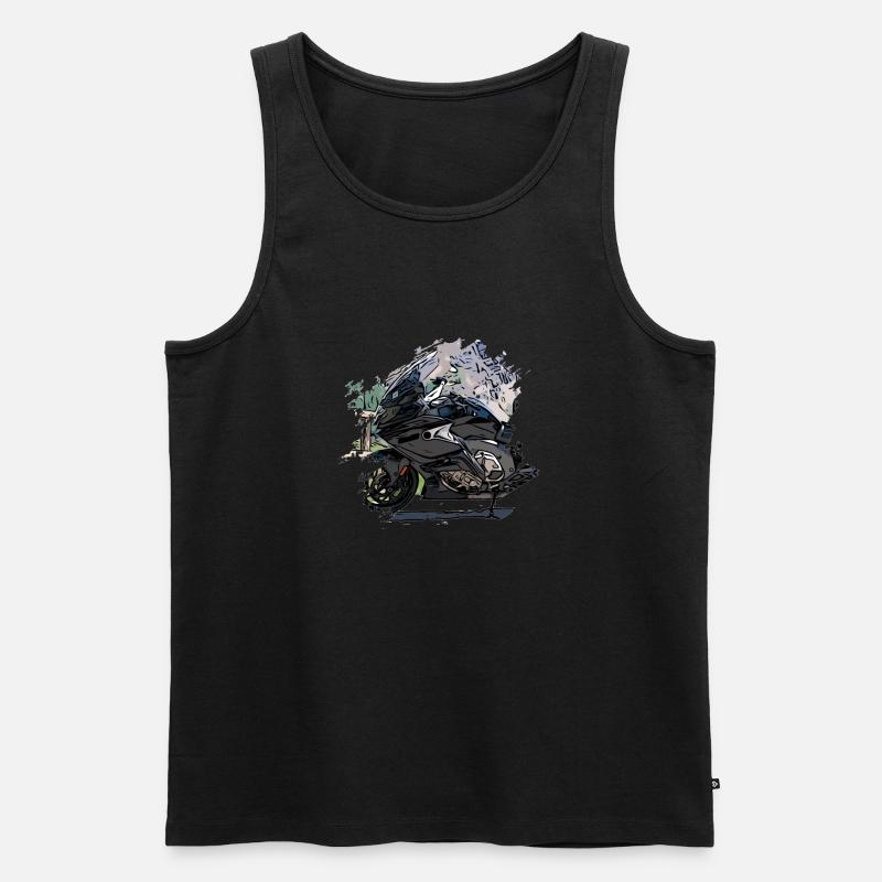 Reisemotorrad - Männer Premium Bio Tank Top - Schwarz