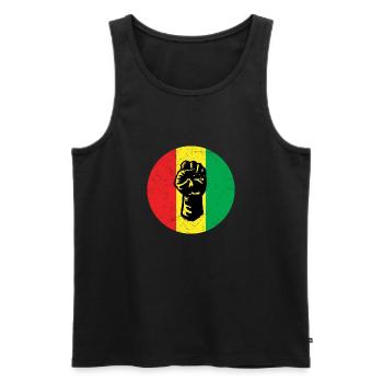 Afrique Afrique Black Power Drôle Idée cadeau - Débardeur bio Premium Homme - noir - Devant - AI Model Male 178 light (178cm)