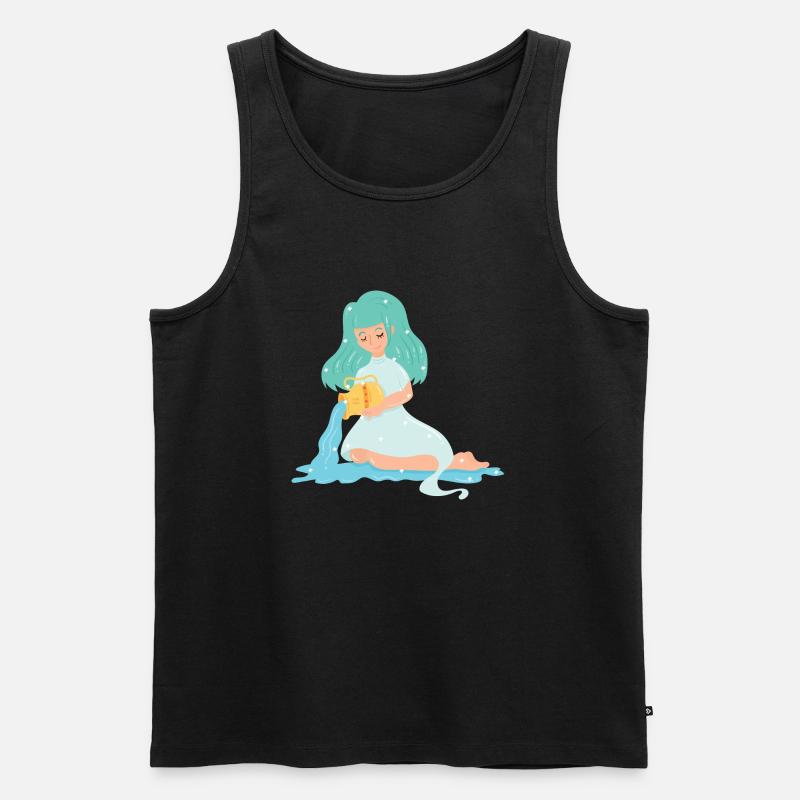 Wassermann Sternzeichen - Männer Premium Bio Tank Top - Schwarz