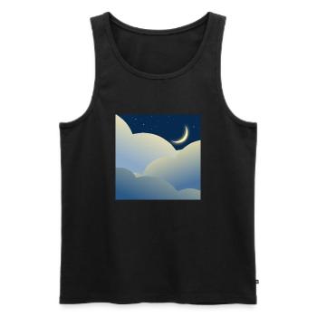 Night sky with moon - Men's Premium Organic Tank Top - black - Front - Michal (187cm)
