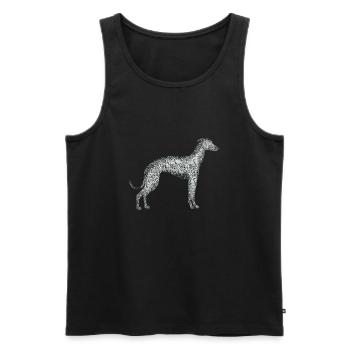 Black White Greyhound - Men's Premium Organic Tank Top - black - Front - AI Model Male 178 light (178cm)