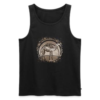 Kamel - Männer Premium Bio Tank Top - Schwarz - Vorne - Michal (187cm)