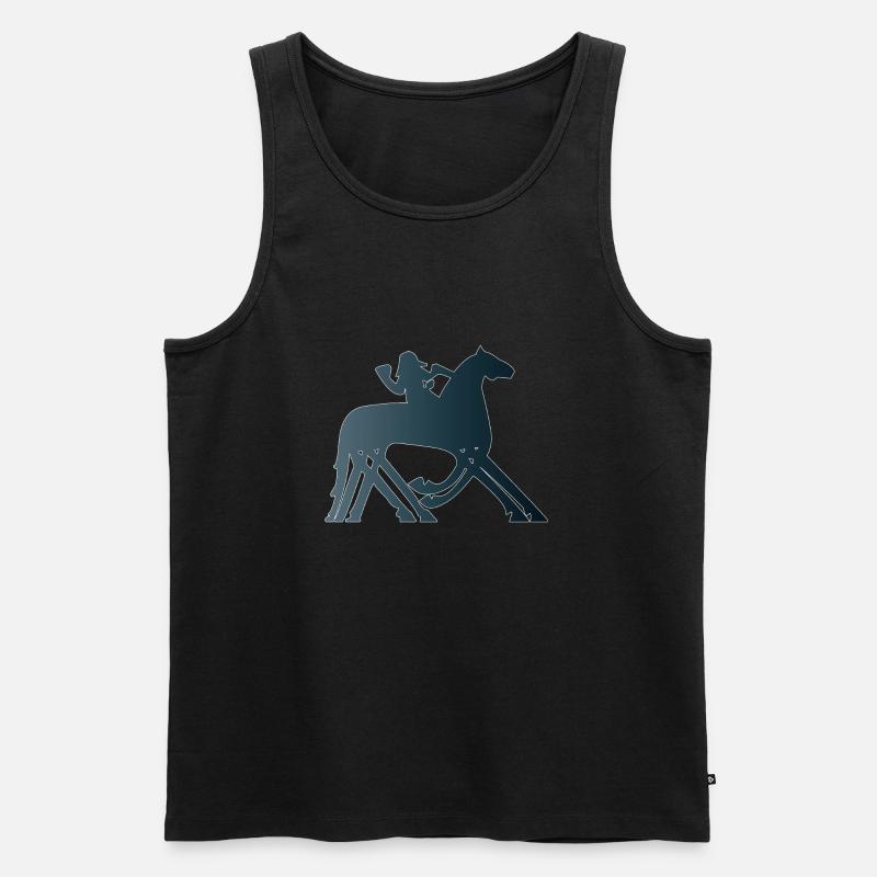 Odin & Sleipnir - Männer Premium Bio Tank Top - Schwarz