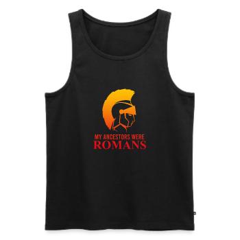 My Ancestors were Romans Italian Roots - Men's Premium Organic Tank Top - black - Front - Michal (187cm)