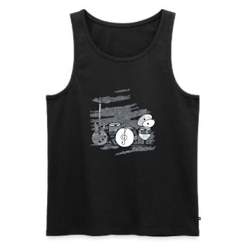 Instruments de musique - Débardeur bio Premium Homme - noir - Devant - AI Model Male 178 light (178cm)