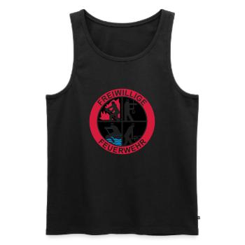 Freiwillige Feuerwehr Logo 3farbig - Männer Premium Bio Tank Top - Schwarz - Vorne - Michal (187cm)