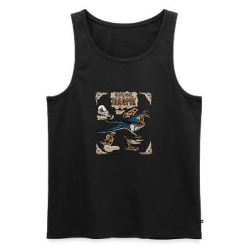Steampunk Clockwork Magpie - Men's Premium Organic Tank Top - black - Front - Michal (187cm)
