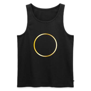 Golden Circle Symbol - Men's Premium Organic Tank Top - black - Front - AI Model Male 178 light (178cm)