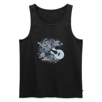 Gitarre - Männer Premium Bio Tank Top - Schwarz - Vorne - Michal (187cm)