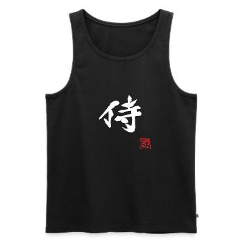 samurai (white) - Débardeur bio Premium Homme - noir - Devant - Michal (187cm)