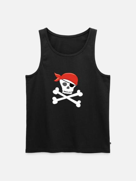 PIRATE - Men's Premium Organic Tank Top - black