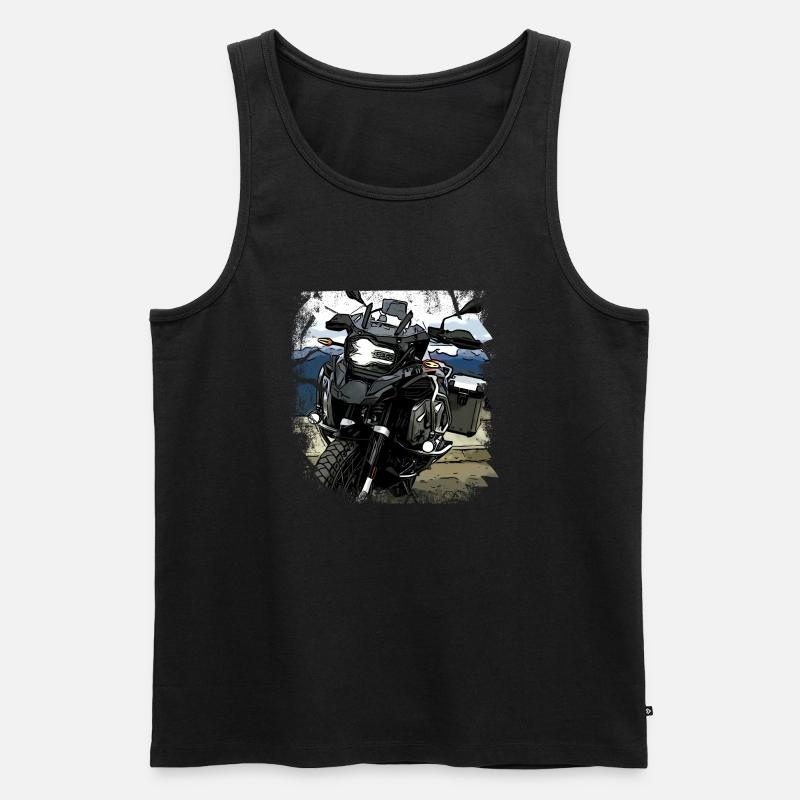 Poster Motorrad GS - Männer Premium Bio Tank Top - Schwarz
