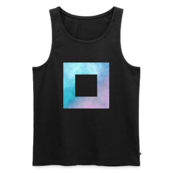 Space Viereck Cut - Männer Premium Bio Tank Top - Schwarz - Vorne - AI Model Male 178 light (178cm)