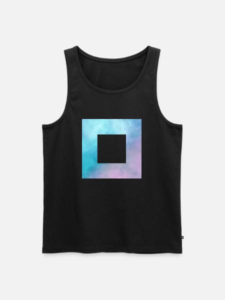 Space Square Cut - Men's Premium Organic Tank Top - black