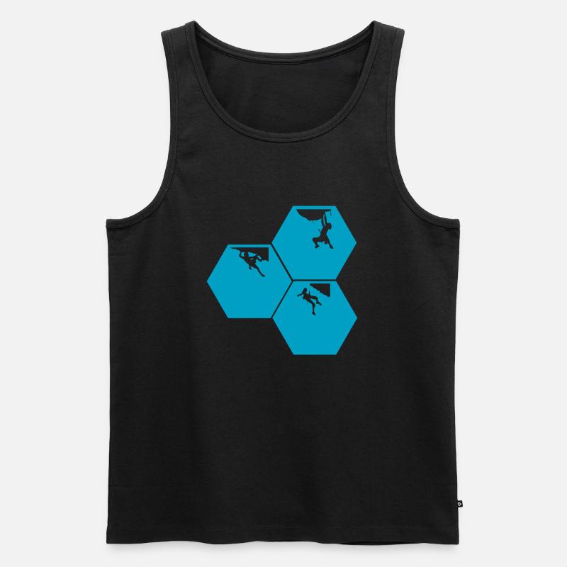 Bouldern Klettern Climbing - Männer Premium Bio Tank Top - Schwarz