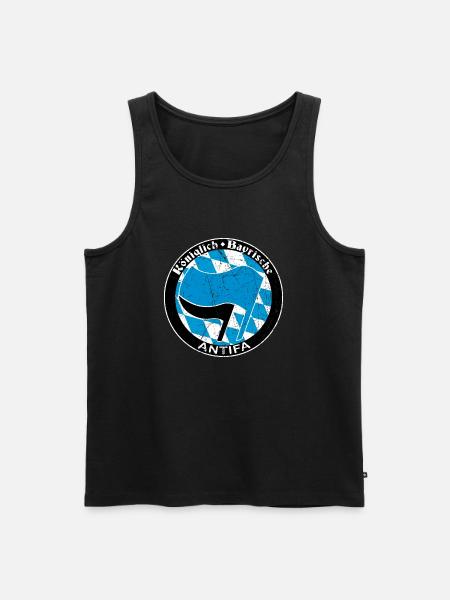 antifa - Männer Premium Bio Tank Top - Schwarz
