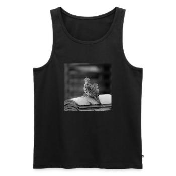 birds - Men's Premium Organic Tank Top - black - Front - AI Model Male 178 light (178cm)