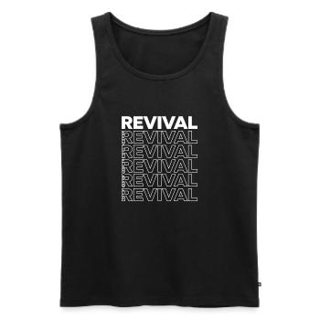 Revival - Christian Clothing - Men's Premium Organic Tank Top - black - Front - AI Model Male 178 light (178cm)