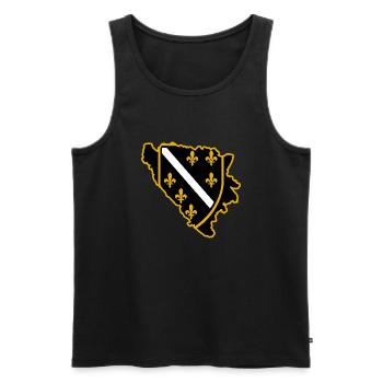 Bosnai Hercegovina Army Logo Wappen - Männer Premium Bio Tank Top - Schwarz - Vorne - AI Model Male 178 light (178cm)