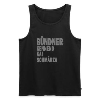 bündner kennend kai schmärza - Männer Premium Bio Tank Top - Schwarz - Vorne - AI Model Male 178 light (178cm)