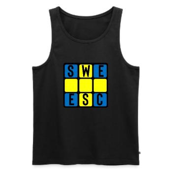 Eurovision Schweden - Männer Premium Bio Tank Top - Schwarz - Vorne - AI Model Male 178 light (178cm)