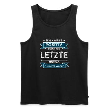 lustiger spruch geek geschenk witzig cool lehre - Männer Premium Bio Tank Top - Schwarz - Vorne - AI Model Male 178 light (178cm)