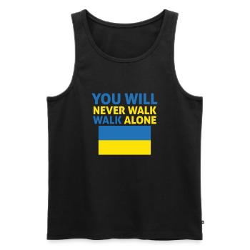 you will never walk alone ukraine - Men's Premium Organic Tank Top - black - Front - Michal (187cm)