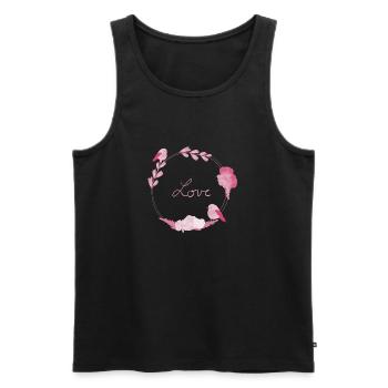 Love - Débardeur bio Premium Homme - noir - Devant - Michal (187cm)