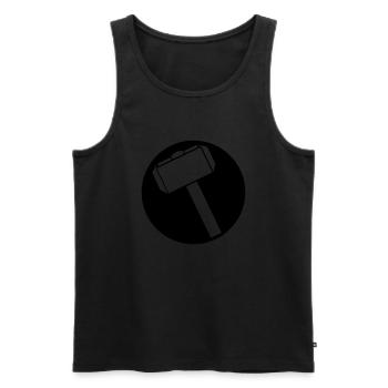 Hammer - Männer Premium Bio Tank Top - Schwarz - Vorne - Michal (187cm)