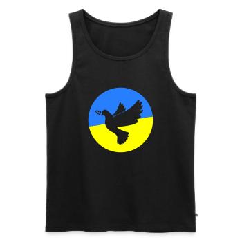 Dove of Peace Ukraine - Men's Premium Organic Tank Top - black - Front - Michal (187cm)