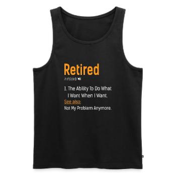 Retired Pension Definition - Men's Premium Organic Tank Top - black - Front - Michal (187cm)