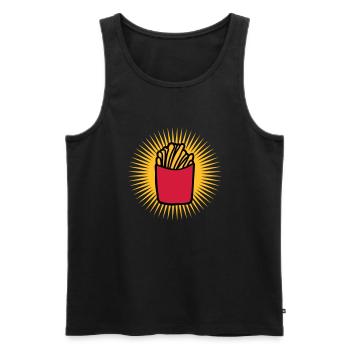 Strahlen Pommes Frites - Männer Premium Bio Tank Top - Schwarz - Vorne - AI Model Male 178 light (178cm)