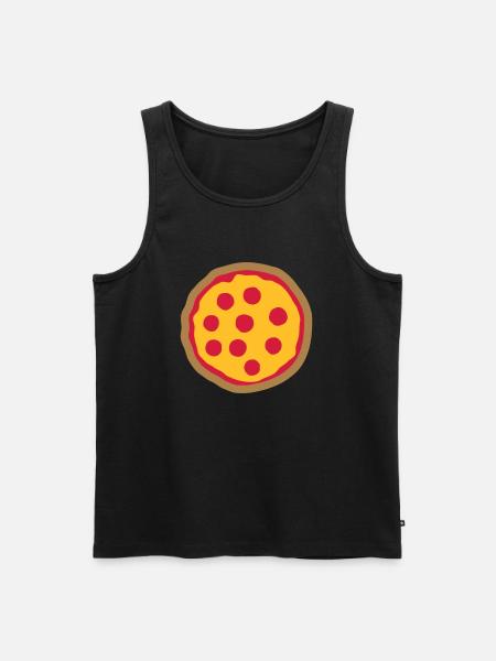 Round of delicious pizza - Men's Premium Organic Tank Top - black