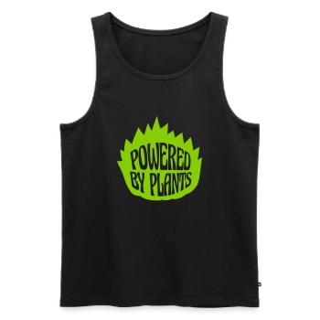 Powered by plants - Männer Premium Bio Tank Top - Schwarz - Vorne - AI Model Male 178 light (178cm)