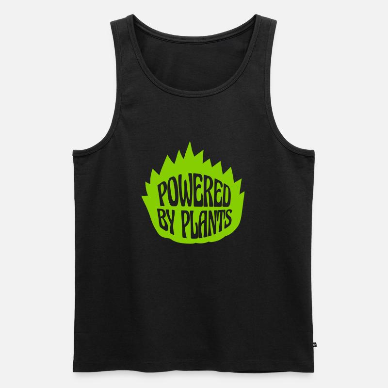 Powered by plants - Männer Premium Bio Tank Top - Schwarz