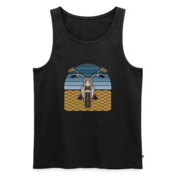 Motorrad - Männer Premium Bio Tank Top - Schwarz - Vorne - AI Model Male 178 light (178cm)