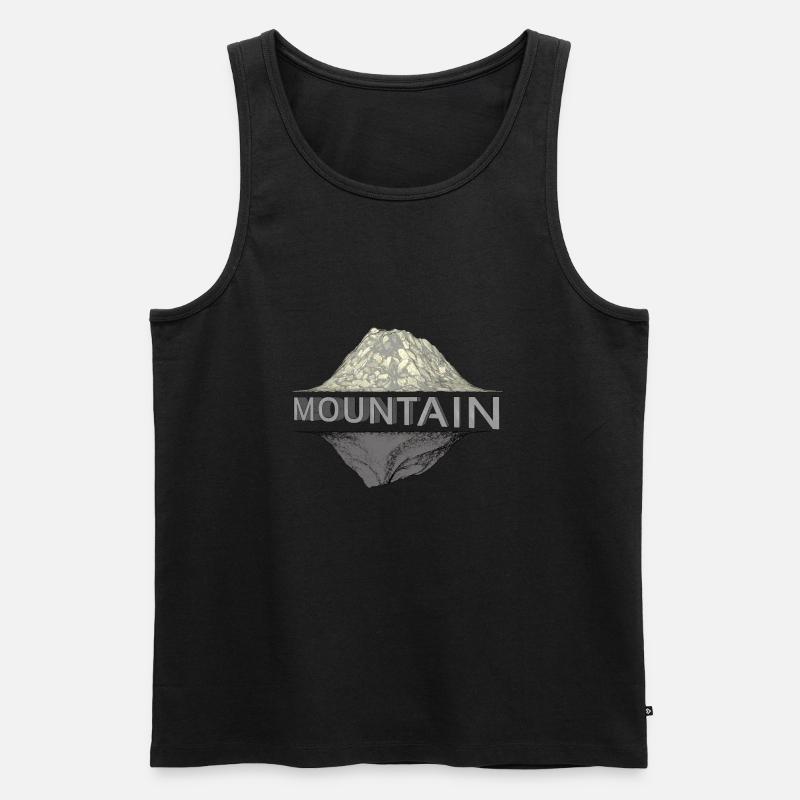 Berg - Männer Premium Bio Tank Top - Schwarz