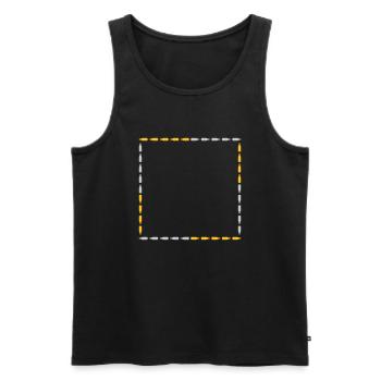 Beer Shield Square - Men's Premium Organic Tank Top - black - Front - AI Model Male 178 light (178cm)