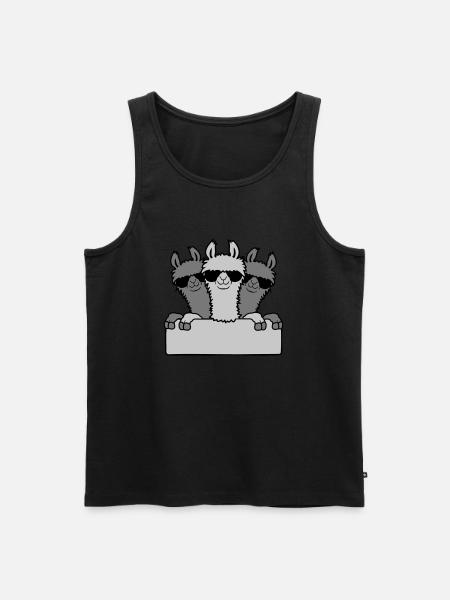 Lamas Friends Team Shield - Men's Premium Organic Tank Top - black
