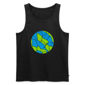 Colorful Ball Cracks Pattern - Men's Premium Organic Tank Top - black - Front - AI Model Male 178 light (178cm)
